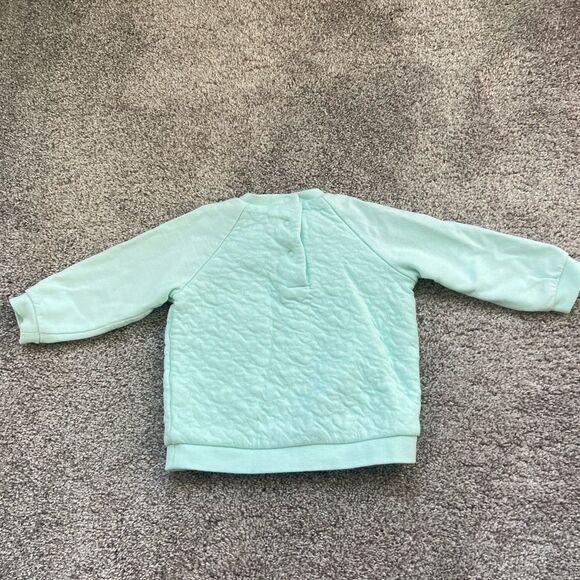 Little Me Baby Girl Mint Green Bow Sweater - Picture 2 of 6